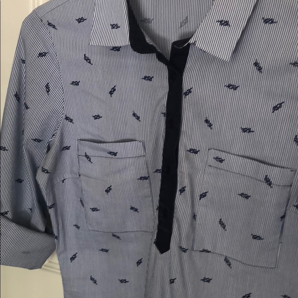 Zara Blue button down shirt - Picture 4 of 6